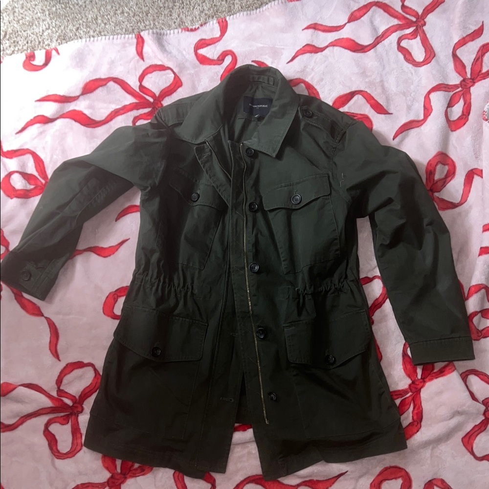 Banana Republic Dark Green Military Jacket